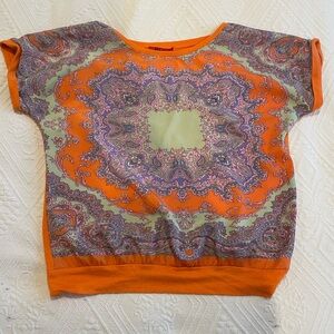 Orange Paisley Womenswear Shirt
